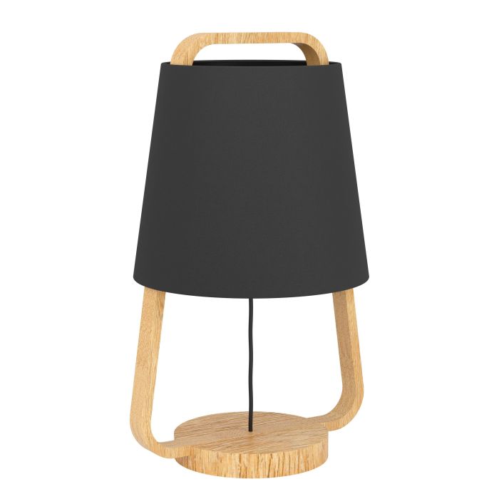Πορτατίφ CAMALOZA E27 40W Δ:24cm Μαύρο-Ξύλο