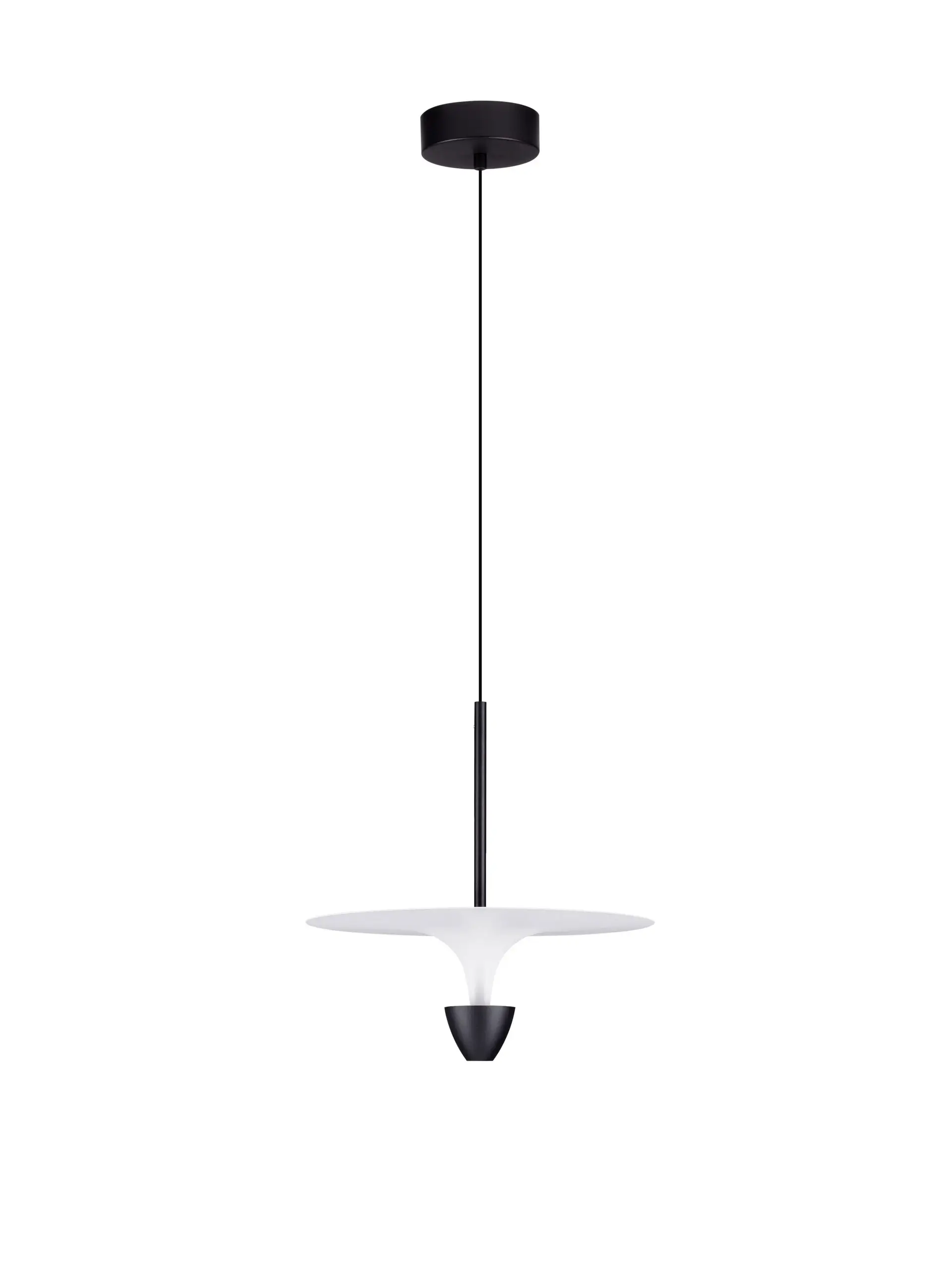 Κρεμαστό Φωτιστικό Luet LED 11W 3000K Δ:34cm Μαύρο-Λευκό