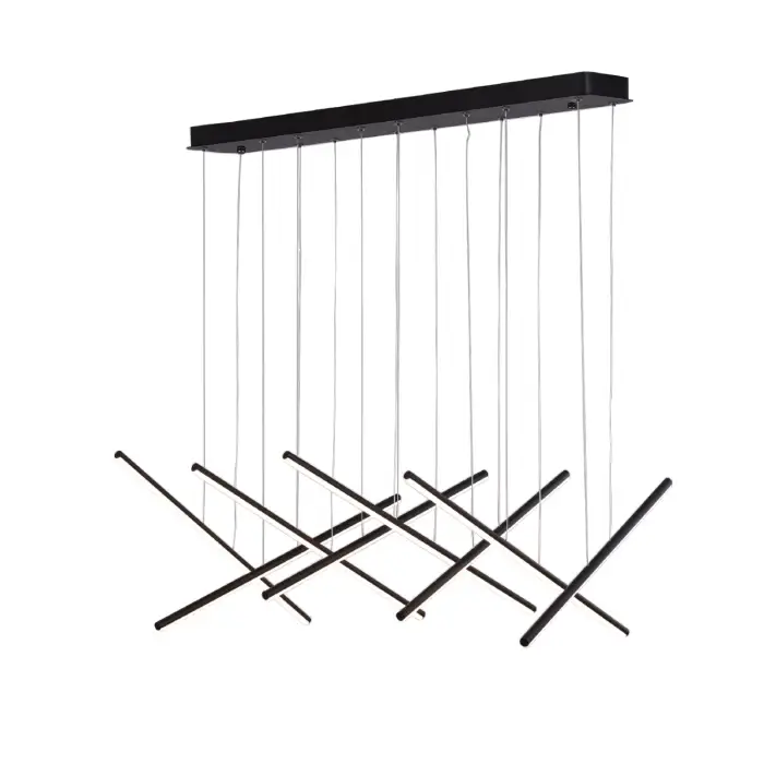 Κρεμαστό Πολύφωτο Core LED 80W 2800-3200-4000K Π:65cm Μαύρο