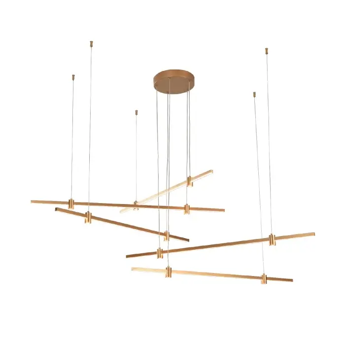 Κρεμαστό Φωτιστικό Mast LED 50W 2800-3200-4000K Μ:150.6cm Χρυσό